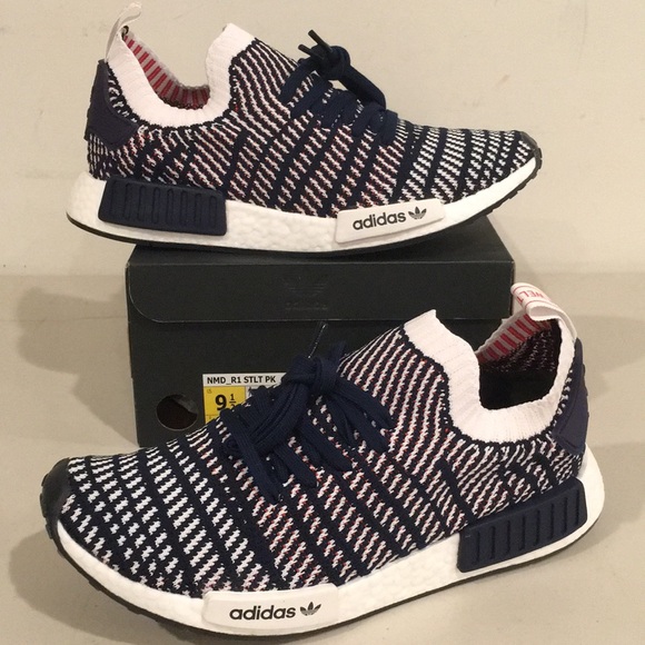 nmd r1 stlt navy white red